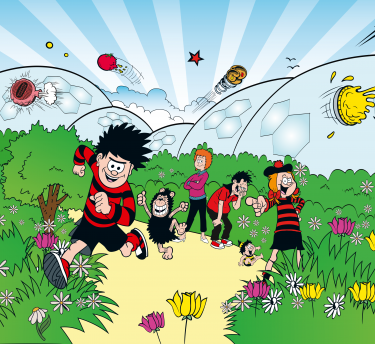 Beano characters at the Eden Project cartoon